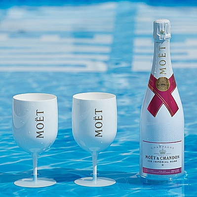 Pakket met 6 flessen à 75CL Moët & Chandon Ice Impérial Rosé