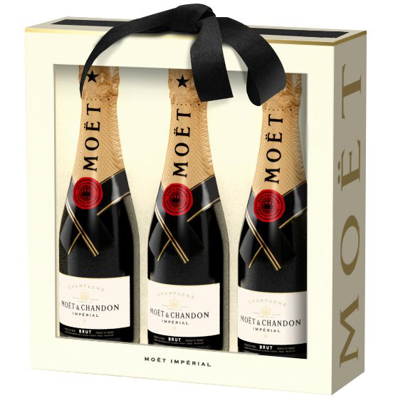 Moët & Chandon Brut Impérial Piccolo 3 flesjes in geschenkverpakking