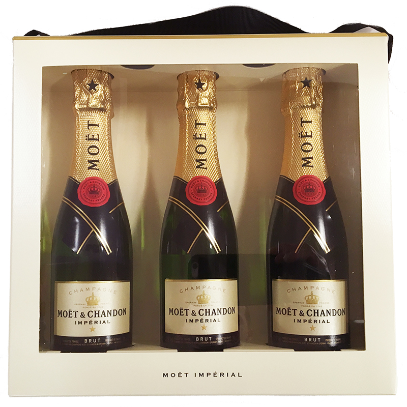 Moët & Chandon Brut Impérial Piccolo 3 flesjes in geschenkverpakking