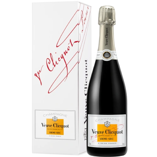 Veuve Clicquot Demi-Sec 75CL in geschenkverpakking