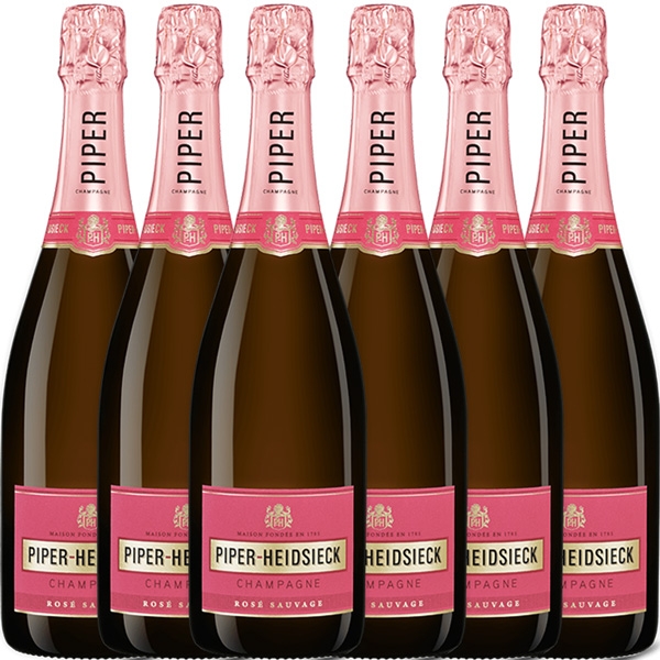 Pakket met 6 flessen à 75CL Piper-Heidsieck Rosé Sauvage